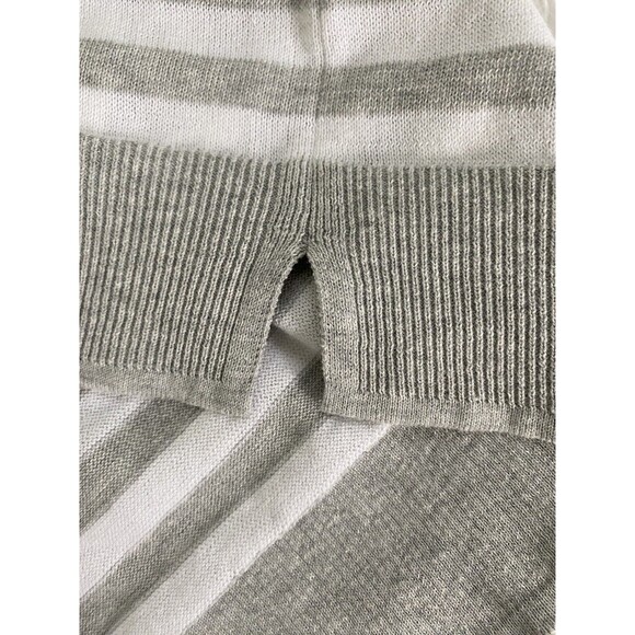 Time And Tru Sweater Top Gray Striped Size XL Pullover Long Sleeve 16-18 - Picture 8 of 13